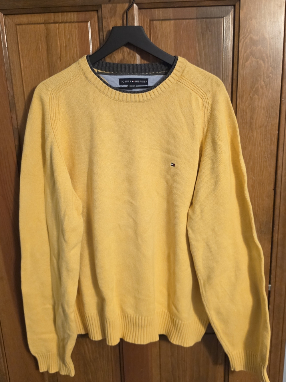Tommy Hilfiger Men’s Yellow Crewneck Sweater